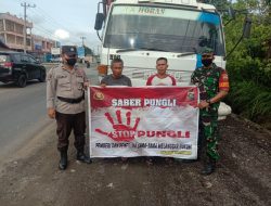 Anggota Koramil 09/ Langgam dan Polsek Bandar Seikijang Himbau Supir Lawan Serta Laporkan Pungli