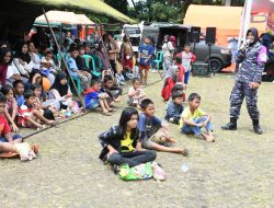 Satgas TNI AL Hadirkan Smart Truck dan Laksanakan Trauma Hiling untuk Anak Korban Gempa