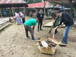 Selalu Hadir di Tengah Masyarakat, Babinsa Koramil 07/Kampar Laksanakan Goro Bersama