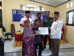 Sertu Sugeng Siswadji Melaksanakan Pendampingan Penyerahan Pembagian Santunan Untuk Anak Yatim Piatu