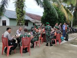 Jalin Keakraban, Anggota Koramil 13/Rokan Coffe Morning Bersama Anggota Polsek Rokan