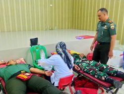 Sambut Hari Juang TNI AD Ke -77 Tahun 2022, Kodim 0313/KPR Gelar Bhakti Sosial Donor Darah
