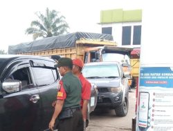 Babinsa Koramil 08/Tandun Lakukan Monitoring ke SPBU Atisipasi Antrian BBM