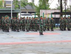 Gelar Upacara Di Makodim 0313/KPR, Dandim 0313/KPR Bacakan Amanat Panglima TNI