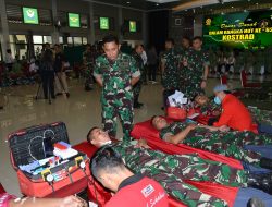 Wujud Pengabdian HUT ke-62, Madivif 1 Kostrad Gelar Donor Darah
