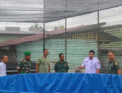 Kodim 0313/KPR Gandeng Dinas Perikanan Kab. Kampar Dalam Pembuatan Kolam Bioflok