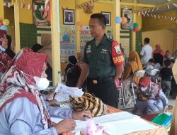 Babinsa Kampung Pancasila Hadiri Launching Pekan Imunisasi Polio Nasional