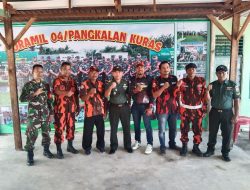 Danramil 04/Pkl.Kuras Kapten Arh H Simbolon Laksanakan Komsos Dengan Ormas Pemuda Pancasila