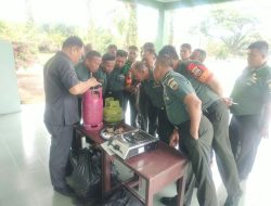 Anggota Koramil 16/Tapung Terima Sosialisasi Keamanan Pemakaian Tabung Gas LPG Dari Tim Pertamina