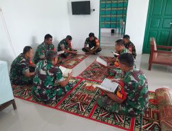 Bulan Ramadhan, Personil Koramil 09/Langgam Intensifkan Tadarusan dan Sholawatan