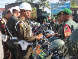Puluhan Kenderaan Anggota Kodim 0313/Kpr Diperiksa Surat dan Kelengkapan Fisik Oleh Denpom I/3 Pekanbaru