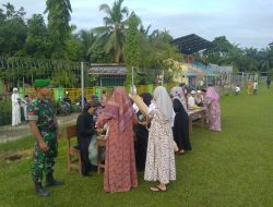 Peran Aktif Babinsa Koramil 11/ Tambusai Dalam Pengamanan Shalat Idul Fitri 1444 H di Wilayah Binaan