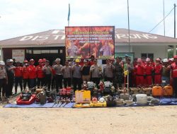 Dipimpin Kapolres Rokan Hulu, Koptu Yuliarno Hadadiri Pengecekan Kesiapan Alat Penaggulangan Karhutla