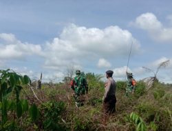 Cegah Terjadinya Karhutla, Bhabinkamtibmas dan Babinsa Kabun Lakukan Patroli Terpadu