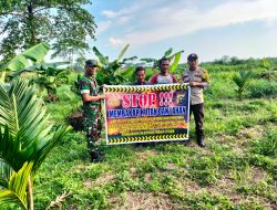 Jelang Memasuki Musim Kemarau,Babinsa Lakukan Patroli dan Himbauan Tentang Karhutla