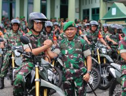 Dandim 0313/KPR Letkol ARH Muliyadi S.I.P Serahkan 120 Unit Sepeda Motor Dinas Kepada Babinsa