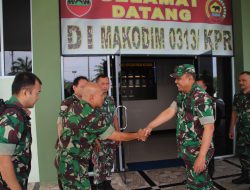 Dandim 0313/Kpr Terima Kunjungan Tim Aswas Bid Ren Progjagar Intel Mabesad 