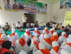 Anggota Koramil 16/Tapung Hadiri Kegiatan Pelepasan Calon Jemaah Haji