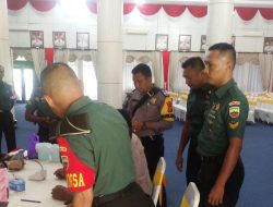 Babinsa Koramil 07/Kampar Ikuti Donor Darah di Pendopo Kampar