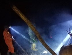 Patroli Malam Hari, Babinsa Bersama Personil Gabungan Temukan Titik Api