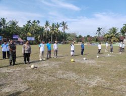 Babinsa Koramil 16/Tapung Saat Hadiri Pembukaan Open Turnamen Sepak Bola