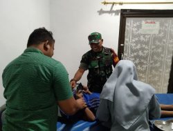 Wujud Kepedulian, Babinsa Wonosari Monitoring Khitanan Massal Desa Binaan