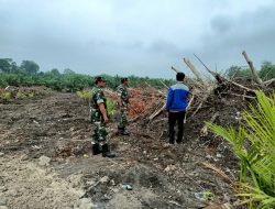 Cegah Terjadinya Kebakaran Hutan dan Lahan, Babinsa Koramil 14/Kepenuhan Gelar Patroli