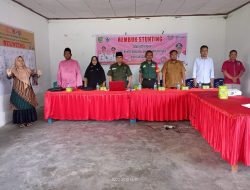 Babinsa Koramil 10 Kunto Darussalam Kodim 0313/KPR Hadiri Kegiatan Rapat Rembuk Stunting