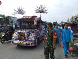 Babinsa Koramil 04/Pkl. Kuras Laksanakan Pengamanan Pawai 1 Muharam 1445 H