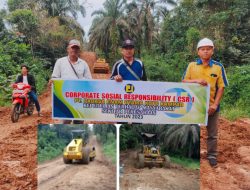 PT Padasa Enam Utama Kokar Perbaiki Jalan Rusak di Desa Gunung Malelo