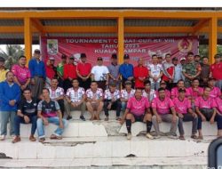 Babinsa 15/Kk Hadiri Acara Pembukaan Turnamen Sepak Bola Camat CUP