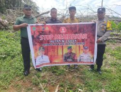 Agar Tidak Terjadi Karhutla Diwilayahnya, Babinsa dan Bhabinkamtibmas Tingkatkan Patroli