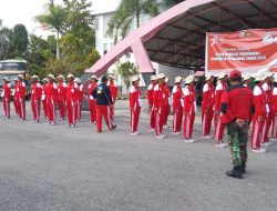 Sambut 17 Agustus Koramil dan Polsek Latih Paskibraka Kabupaten