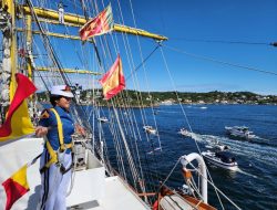 RATUSAN KAPAL SAMBUT KEDATANGAN KRI BIMA SUCI DI NORWEGIA