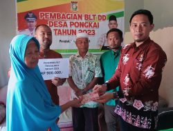 Pemdes Pongkai Salurkan BLT-DD Triwulan II Tahun 2023 Kepada 22 KPM