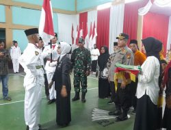 Babinsa Koramil 04/Pkl Kuras Sertu Ilham Khairi Hadiri Pengukuhan Paskibra Kecamatan Pkl.Kuras