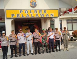 Personil Koramil 09/Langgam Hadiri Apel Gelar Pasukan Operasi Zebra Lancang Kuning Tahun 2023