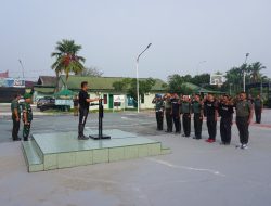 Sebelum Berolahraga, Dandim 0313/KPR Cek Personil dan Sampaikan Arahan Pangdam I/Bukit Barisan