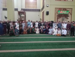 Babinsa Koramil 01/Bkn Memonitor dan Mendampingi Tim Safari Subuh Arafah Kodam I/BB di Masjid Islamic Center Bangkinang