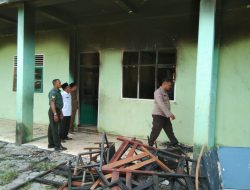 Babinsa Koramil 01/Bkn, Bersama Bhabinkamtibmas dan Kades Tinjau Lokasi Kebakaran di Wilayah Binaan