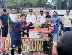 Saat Penutupan Turnamen Minisoccer, Danramil Apresiasi Sportivitas Para Tim Yang Bertanding