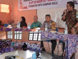 Aipda Onrianto Sosialisasi Penanganan Tindak Kekerasan dan Bullying di UPT SDN 001 Tanjung