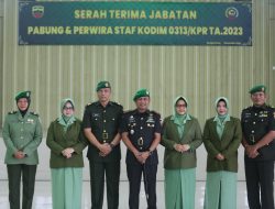 LETKOL ARH MULIYADI S.I.P., M.I.P. DANDIM 0313/ KPR, PIMPIN SERAH TERIMA JABATAN PABUNG DAN PERWIRA STAF