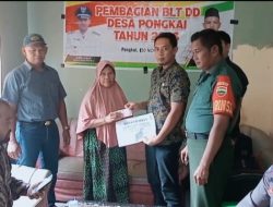 Pemdes Pongkai Bagikan BLT-DD Triwulan IV Kepada Sebanyak 22 KPM