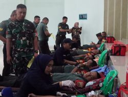 Peringati Hari Juang TNI AD Ke- 78,Kodim 0313/Kpr Gelar Donor Darah Massal