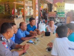 Bripka Idris Giat Sambang Dikantor Desa Koto Tuo Berikan Himbauan Pemilu Damai 2024