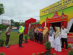 Anggota Koramil 01/Bkn Ikut Amankan Nataru di Pos Pam Lapangan Merdeka dan Gerbang Tol Bangkinang