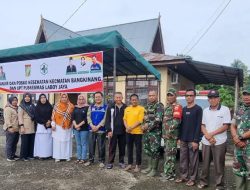 Babinsa Koramil 01/Bkn Bersama Upika Dirikan Posko Banjir dan Posko Kesehatan