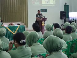 Pertemuan Gabungan Persit Kartika Chandra Kirana Cabang LIII Dim 0313/Kpr, Dandim Selaku Pembina Berikan Arahan dan Bimbingan