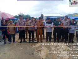 Babinsa Koramil 05/Kampar Kiri Menghadiri Acara Peresmian Pasar